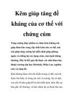 Kẽm giúp tăng đề kháng của cơ thể với chứng cúm doc