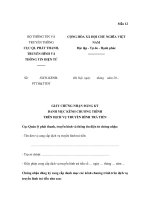 MẪU GIẤY CHỨNG NHẬN ĐĂNG KÝ DANH MỤC KÊNH CHƯƠNG TRÌNH TRÊN DỊCH VỤ TRUYỀN HÌNH TRẢ TIỀN ppsx