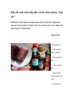 Bữa tối cuối tuần hấp dẫn với bò xiên nướng 