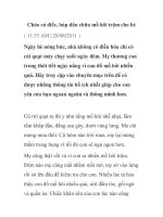 Cháo cá diếc, búp dâu chữa mồ hôi trộm cho bé pptx