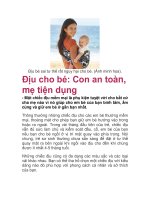 Địu cho bé: Con an toàn, mẹ tiện dụng potx