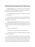 Khái niệm phương pháp tính tài chính công pptx