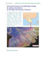 Interaction between morphology change & salinity distribution in the Dinh An Estuary, Vietnam ppt
