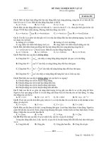 ĐỀ TRẮC NGHIỆM MƠN VẬT LÍ - Mã đề thi 192 pdf