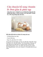 Câu chuyện bổ sung vitamin D: Đơn giản & phức tạp pdf