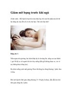 Giảm mỡ bụng trước khi ngủ pps