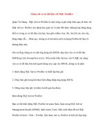 Giám sát cơ sở dữ liệu với SQL Profiler pot