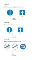 Câu hỏi trắc nghiệm an toàn giao thông - Nguyễn đình Sắc - 4 ppsx