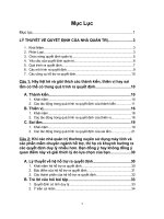 QUYẾT ĐỊNH CỦA NHÀ QUẢN TRỊ