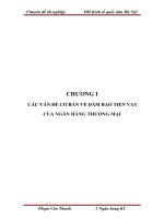 CÁC vấn đề cơ bản về đảm bảo TIỀN VAY của NGÂN HÀNG THƯƠNG mại
