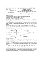 KỲ THI CHỌN HỌC SINH GIỎI TỈNH Năm học 2010-2011 Môn thi: Hóa học – Đề 18 pot