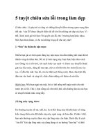 5 tuyệt chiêu sửa lỗi trong làm đẹp pdf