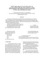 PHÁT TRIỂN DỊCH vụ NGÂN HÀNG bán lẻ tại NGÂN HÀNG THƯƠNG mại cổ PHẦN á CHÂU