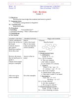 Giáo án tiếng anh 7 theo chương trình mới in dùng luôn - 3 cột