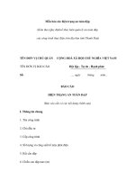 Mẫu báo cáo hiện trạng an toàn đập pot