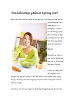 Tìm kiếm thực phẩm ít bị tăng cân? docx