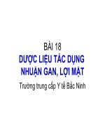 Dược liệu có tác dụng nhuận gan mật potx