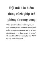Đội mũ bảo hiểm đúng cách giúp trẻ phòng thương vong doc