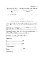 Mẫu biên bản số 05: Biên bản khám nơi cất giấu tang vật, phương tiện vi phạm hành chính ppt