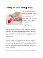 Những lưu ý khi làm đẹp móng docx