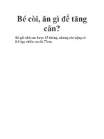 Bé còi, ăn gì để tăng cân? pps