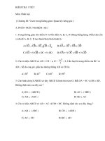 KIỂM TRA 1 TIẾT Môn: Hình học ( Chương III: Vectơ trong không gian- Quan hệ vuông góc ) pptx