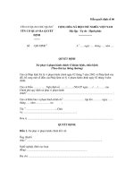 Mẫu quyết định số 06: Quyết định xử phạt vi phạm hành chính về khám bệnh, chữa bệnh ppt