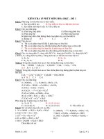 KIỂM TRA 15 PHÚT MÔN HÓA HỌC – ĐỀ 1 docx