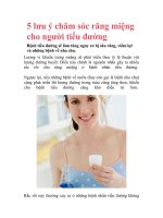 5 lưu ý chăm sóc răng miệng cho người tiểu đường ppt