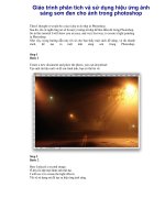 Giáo trình phân tích và sử dụng hiệu ứng ánh sáng sơn đen cho ảnh trong photoshop phần 1 pdf