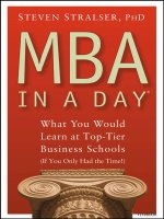 MBA In A Day What You Would Learn at Top-Tier Business Schools phần 1 ppt