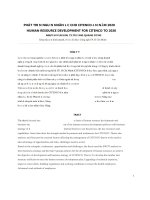 Giải pháp phát triển nguồn nhân lực cho công ty TNHH một thành viên môi trường đô thị TP  HCM (citenco) đến năm 2020