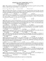 ĐỀ KIỂM TRA TRẮC NGHIỆM MÔN VẬT LÝ 12 docx