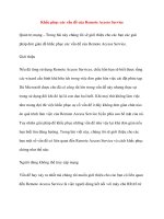 Khắc phục các vấn đề của Remote Access Service pot