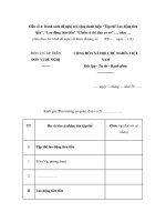 Mẫu Danh sách đề nghị xét, tặng danh hiệu “Tập thể Lao động tiên tiến”, “Lao động tiên tiến” “Chiến sỹ thi đua cơ sở” potx