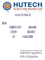 CHIẾN lược KINH DOANH  CÔNG TY cổ PHẦN cơ điện THỦ đức  GIAI đoạn 2012 2020