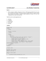 Dynamic Web Pages using JSP - Lab Deliverable 7 ppt