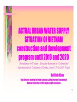 ACTUAL URBAN WATER SUPPLY SITUATION OF VIETNAM construction and development program until 2010 and 2020 ppsx