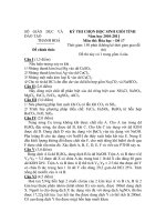 KỲ THI CHỌN HỌC SINH GIỎI TỈNH Năm học 2010-2011 Môn thi: Hóa học – Đề 17 ppsx