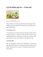 Lợi ích không ngờ từ.... vỏ hoa quả doc