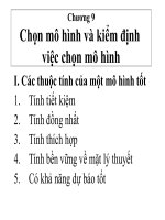 Chọn mô hình và kiểm định  việc chọn mô hình