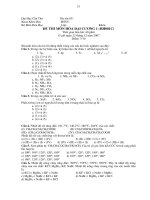 ĐỀ THI MÔN HOÁ ĐẠI CƯƠNG pot