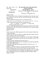 KỲ THI CHỌN HỌC SINH GIỎI TỈNH Năm học 2010-2011 Môn thi: Hóa học – Đề 23 docx