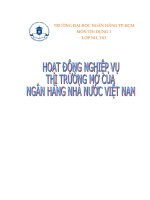 Bài tiểu luận về hoạt động thi trường mở của ngân hàng nhà nước Việt Nam ppt