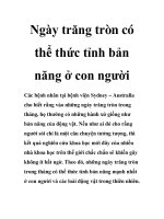 Ngày trăng tròn có thể thức tỉnh bản năng ở con người potx