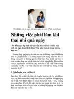 Những việc phải làm khi thai nhi quá ngày potx