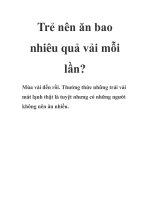 Trẻ nên ăn bao nhiêu quả vải mỗi lần? ppt