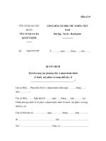 MẪU QUYẾT ĐỊNH Tịch thu tang vật, phương tiện vi phạm hành chính về thuốc, mỹ phẩm và trang thiết bị y tế docx