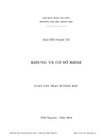 Luận văn thạc sĩ khung và cơ sở riesz