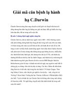Giải mã căn bệnh lạ hành hạ C.Darwin ppt